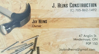 J Heins Construction - General Contractors in Mindemoya, Ontario